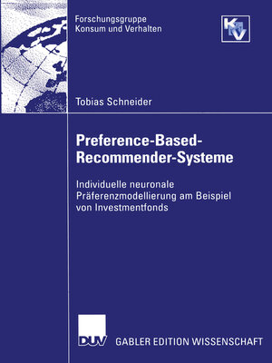 cover image of Preference-Based-Recommender-Systeme